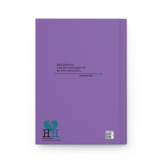 Harbinger of Happiness Haiku - Hardcover Journal in Lilac Purple