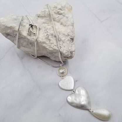 Dangling Double-Heart Necklace