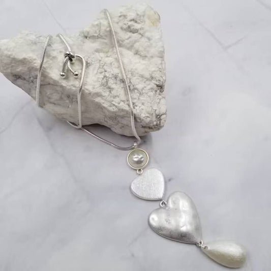 Dangling Double-Heart Necklace