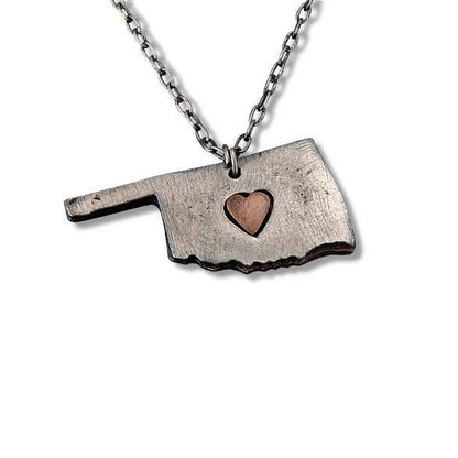 Home State Jewelry - Pewter State Necklace (Arkansas)