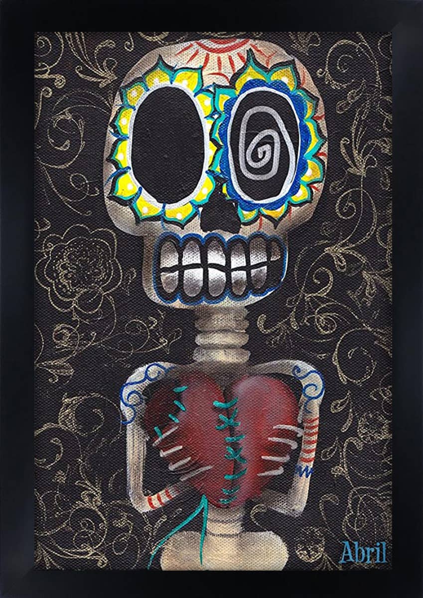 Toma Mi Corazon by Abril Andrade - Day of the Dead / Dia de los Muertos Art Print