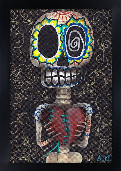 Toma Mi Corazon by Abril Andrade - Day of the Dead / Dia de los Muertos Art Print
