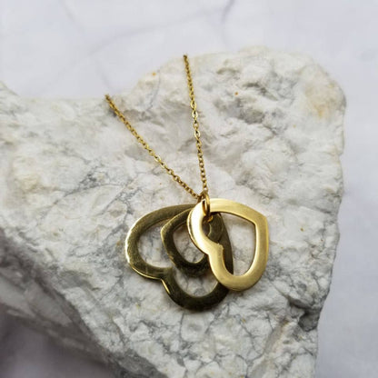 Gold Heart Stack Necklace