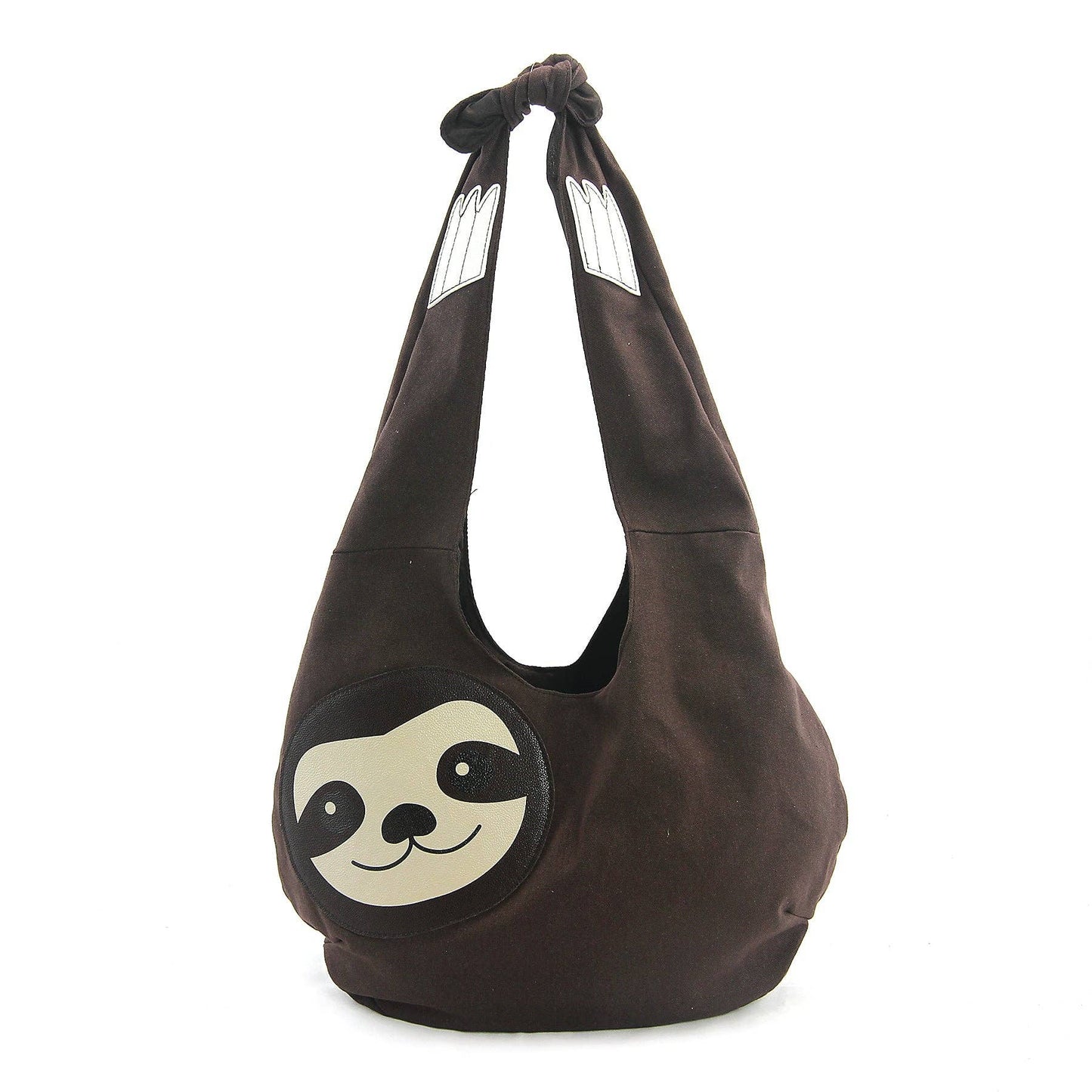 Sleepyville Critters - Hang Loose Sloth Hobo Bag in Canvas Material w. Heart Patch