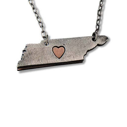 Home State Jewelry - Pewter State Necklace (Arkansas)