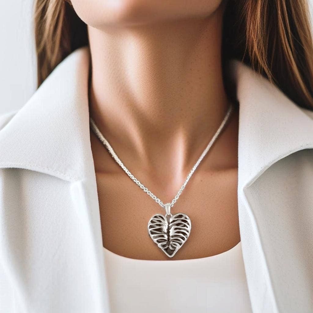 Heart-Shaped, Rib-Cage Necklace