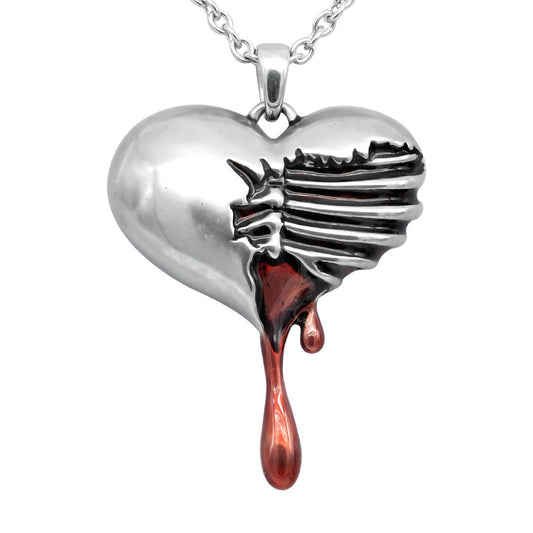Exposed Bleeding Heart Necklace