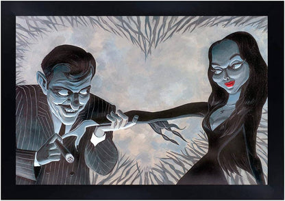 Morticia and Gomez Addams Valentine Lust - Art Print by Bob Lizarraga