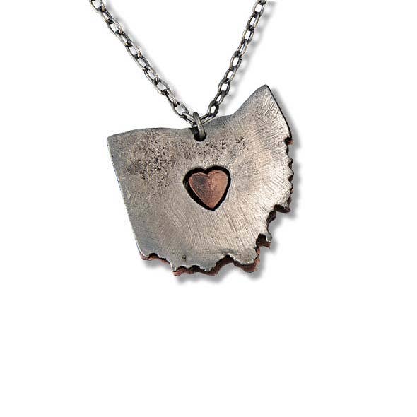 Home State Jewelry - Pewter State Necklace (Arkansas)