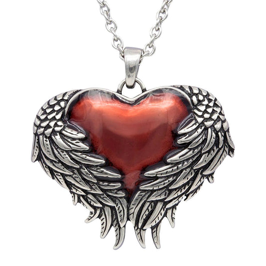 Guarded Heart Necklace in Angel Wings