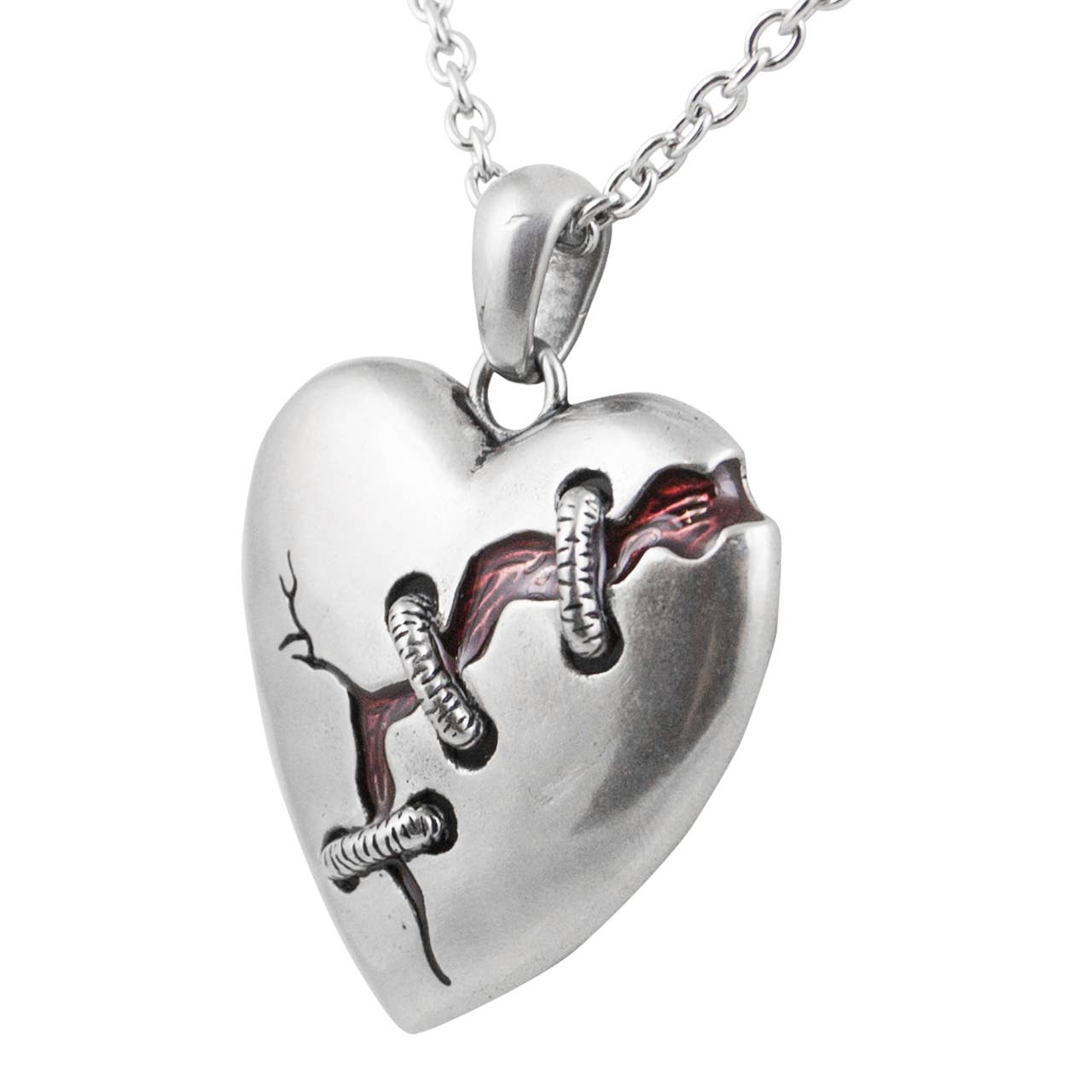 Stitched Heart Necklace - Cure For A Broken Heart