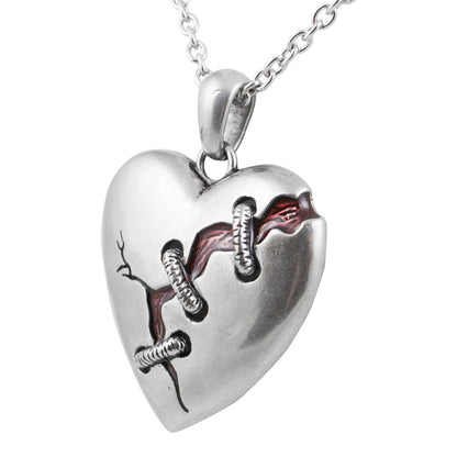 Stitched Heart Necklace - Cure For A Broken Heart