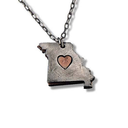 Home State Jewelry - Pewter State Necklace (Arkansas)