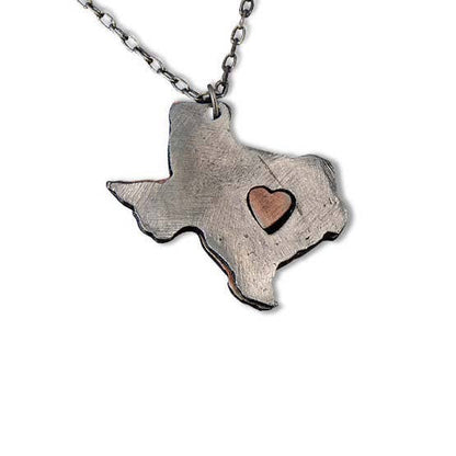 Home State Jewelry - Pewter State Necklace (Arkansas)