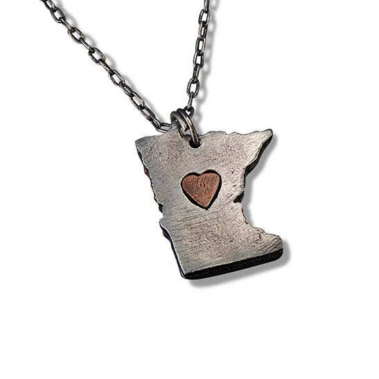 Home State Jewelry - Pewter State Necklace (Arkansas)