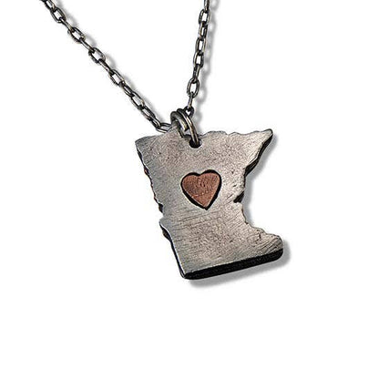 Home State Jewelry - Pewter State Necklace (Arkansas)
